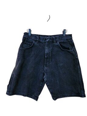 Wrangler Mens Black Denim Jean Shorts Size 31